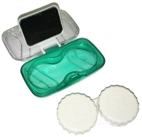 contactlenzendoosje reisset groen