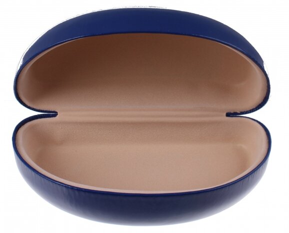brillenkoker 16 x 7 cm dames donkerblauw