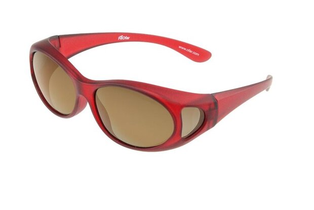 overzetzonnebril rood unisex met bruine lens Vz0002ll