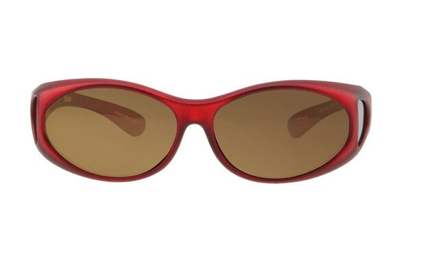 overzetzonnebril rood unisex met bruine lens Vz0002ll