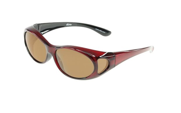 overzetzonnebril rood unisex met bruine lens Vz0002pl