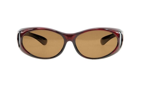overzetzonnebril rood unisex met bruine lens Vz0002pl