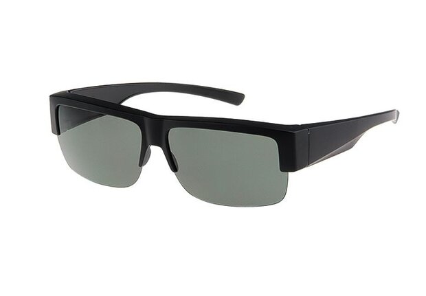 overzetzonnebril zwart unisex met grijze lens VZ0025A