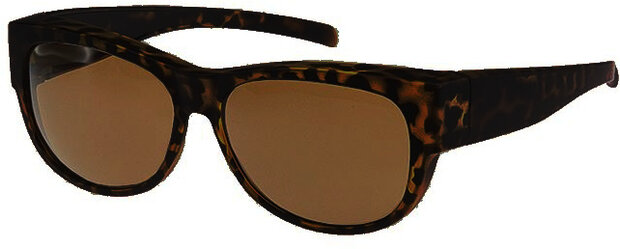 overzetzonnebril bruin dames met bruine lens VZ0023B