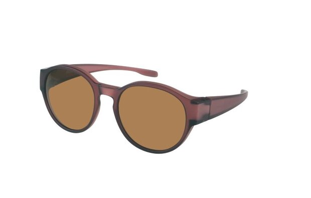 overzetzonnebril rood unisex met bruine lens VZ0039M3