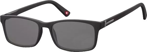 zonnebril unisex rechthoekig zwart (MR73S) sterkte +1.50
