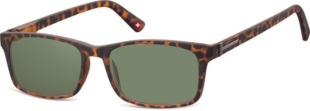 zonnebril Mr73as rechthoekig turtle sterkte +2.50