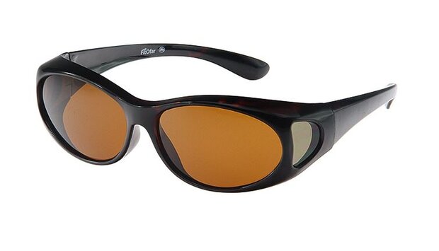 Overzetzonnebril donker havanna unisex categorie 4 VZ-0002B4