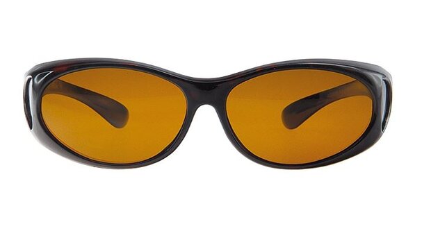 Overzetzonnebril donker havanna unisex categorie 4 VZ-0002B4