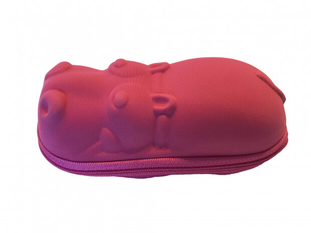 Roze Nijlpaard Zonnebril hoesje meisjes