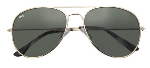 zonnebril Scott unisex piloot goud/groen sterkte +1.50