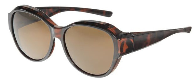 overzetzonnebril dames VZ-0051B bruin/zwart