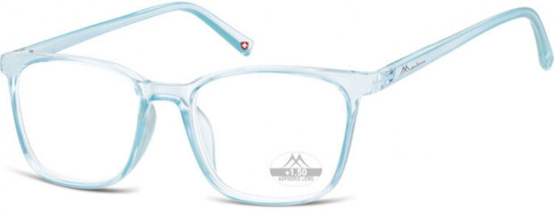 leesbril HMR56 blauw/transparant sterkte +3.50