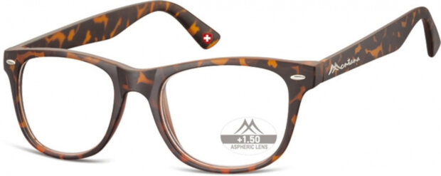 leesbril MR67 bruin turtle sterkte +2.00
