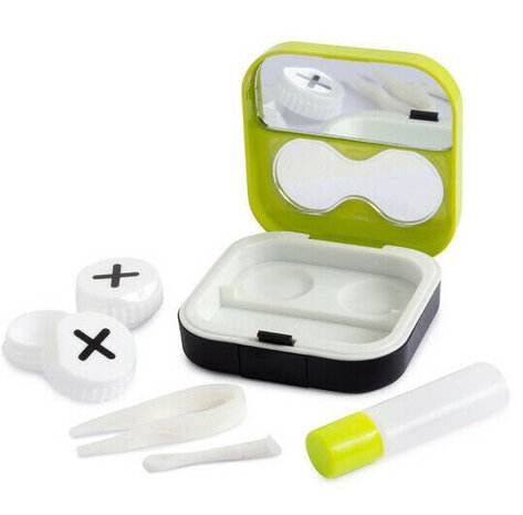 contactlenshouder Emoji 6,7 x 6,5 cm groen