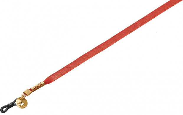 brillenkoord 6 mm opening 55 cm viscose rood