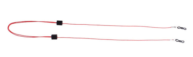 brillenkoord Clfx 65 cm polyester rood/zwart