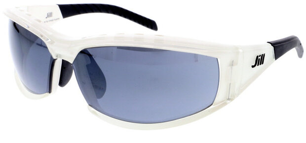 sportzonnebril unisex rechthoekig cat. 3 wit/blauwgrijs