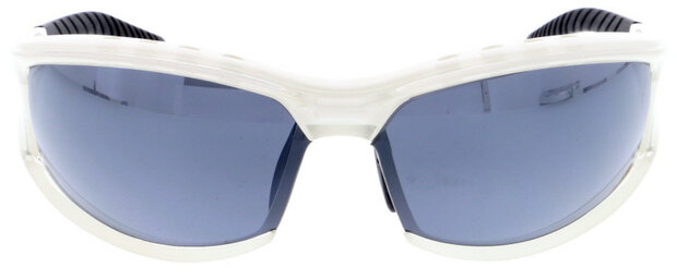 sportzonnebril unisex rechthoekig cat. 3 wit/blauwgrijs