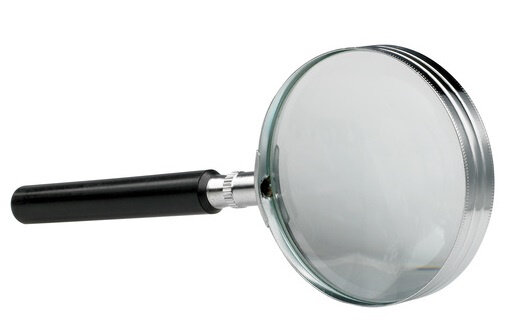 handloep 65 mm factor 5 aluminium/glas zwart/zilver