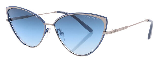 zonnebril DHS232 cat-eye cat. 3 staal/glas blauw