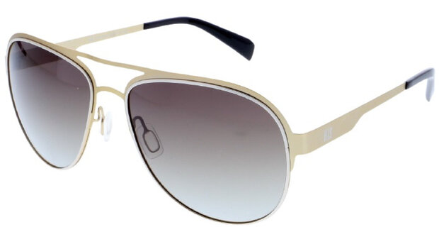 zonnebril 84105 unisex cat.3 piloot staal cr&egrave;me/bruin
