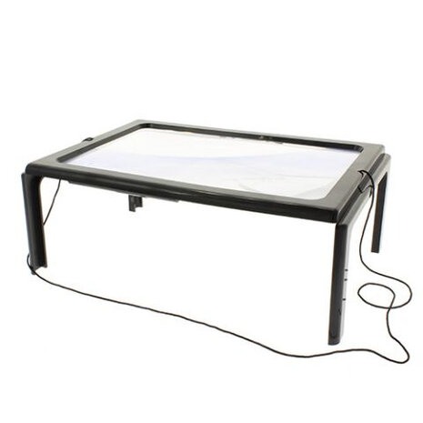 bladzijdeloep BYO-BL2719 led 275 x 195 mm glas zwart