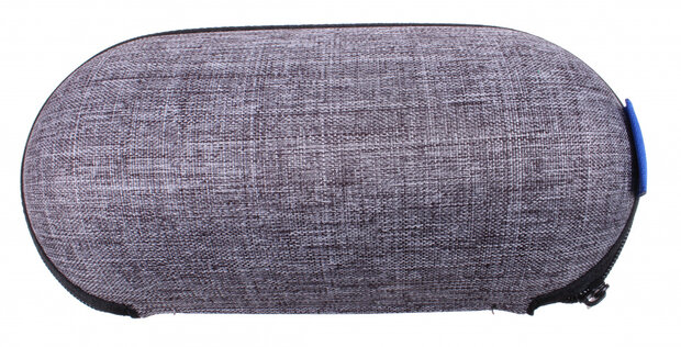 brillenkoker canvas 18 x 8 cm polyester grijs