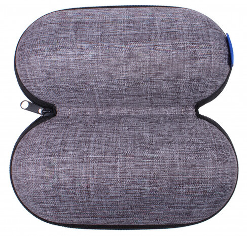 brillenkoker canvas 18 x 8 cm polyester grijs