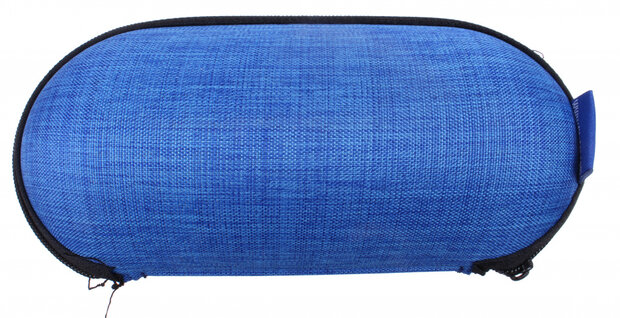 brillenkoker canvas 18 x 8 cm polyester blauw