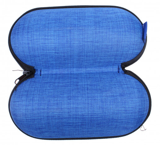 brillenkoker canvas 18 x 8 cm polyester blauw