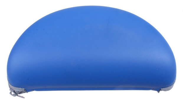 brillenkoker 16 x 8 cm polyester blauw/grijs