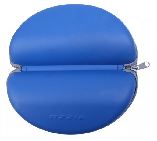 brillenkoker 16 x 8 cm polyester blauw/grijs