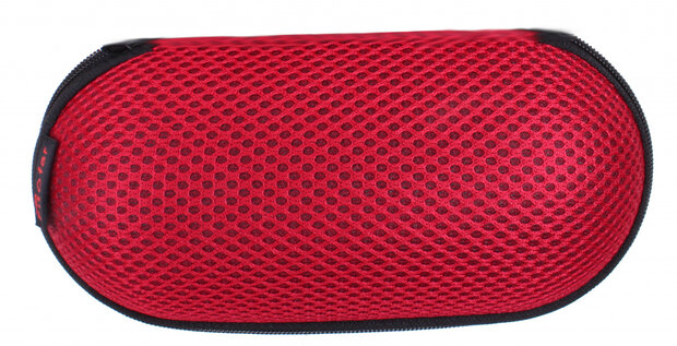 brillenkoker 18 x 8 cm polyester rood