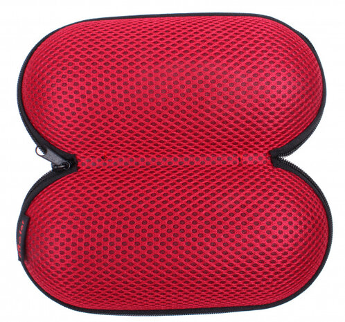 brillenkoker 18 x 8 cm polyester rood