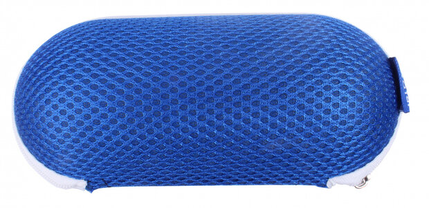 brillenkoker 18 x 8 cm polyester blauw