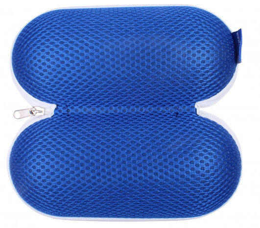 brillenkoker 18 x 8 cm polyester blauw