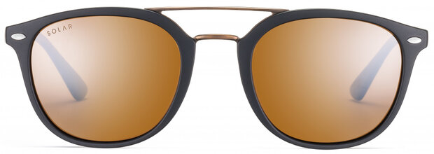 zonnebril Miller unisex cat.3 aviator zwart/bruin