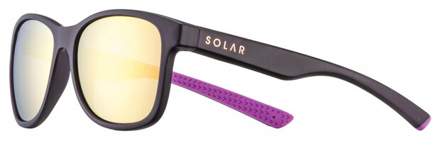 zonnebril Mayer unisex cat.3 vierkant violet/grijs