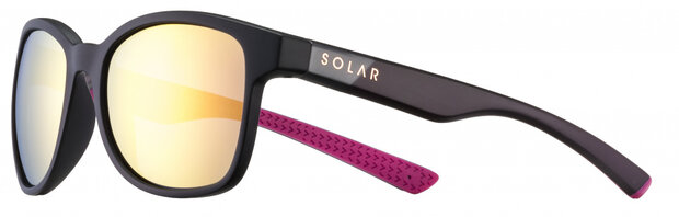 zonnebril Soledad unisex cat.3 vierkant  zwart/grijs