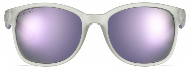 zonnebril Soledad unisex cat.3 vierkant transparant/grijs