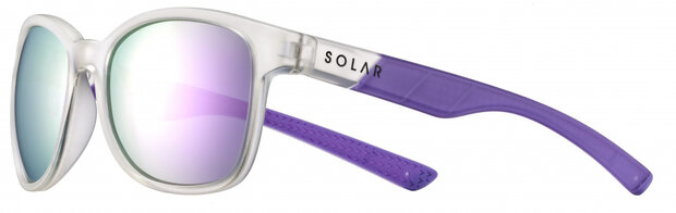 zonnebril Soledad unisex cat.3 vierkant transparant/grijs