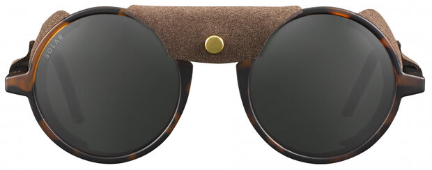 zonnebril Freemont unisex cat.3 rond bruin/groen