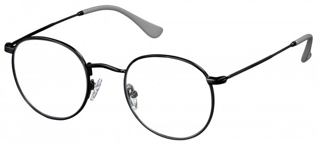 leesbril ovaal unisex acryl zwart sterkte +2,00