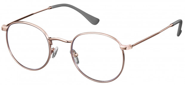 leesbril ovaal unisex acryl goud sterkte +2,50