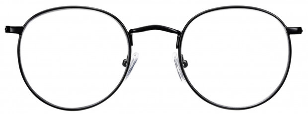 leesbril ovaal unisex acryl zwart sterkte +3,00