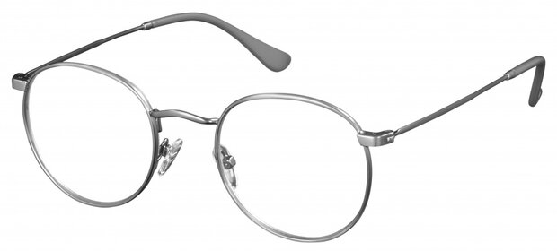 leesbril ovaal unisex acryl zilver sterkte +3,00