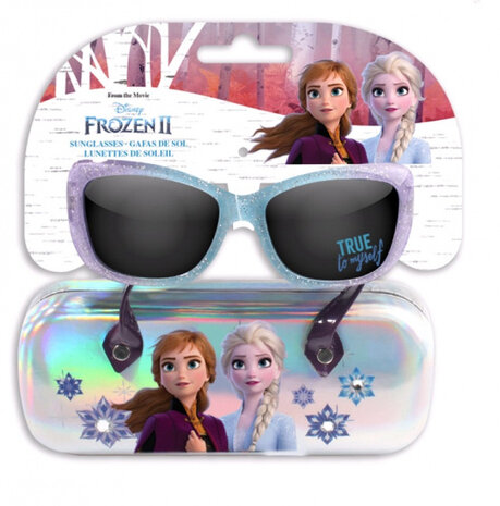 zonnebril Frozen II polycarbonaat blauw/roze one-size