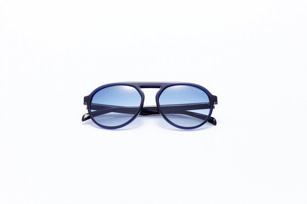 zonnebril unisex piloot cat.4 navy/lichtblauw