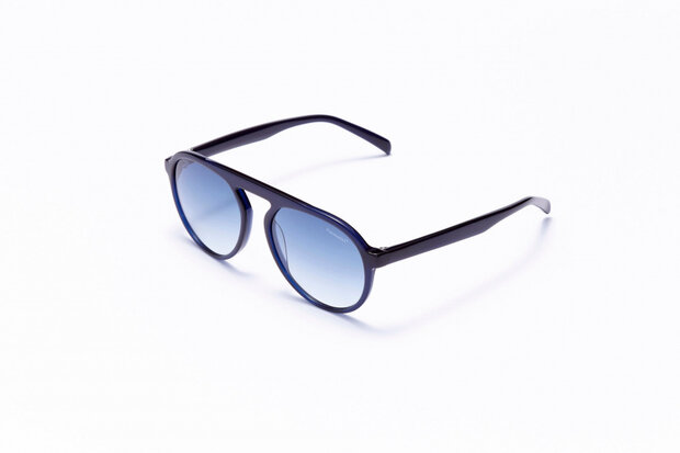 zonnebril unisex piloot cat.4 navy/lichtblauw